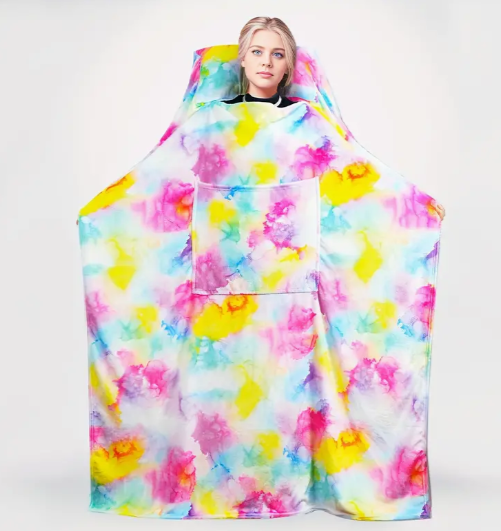 Plush Wearable Blanket with Pillow